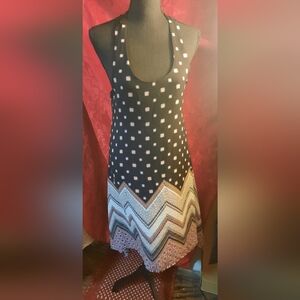 Trixxi black halter dress asymmetrical size L